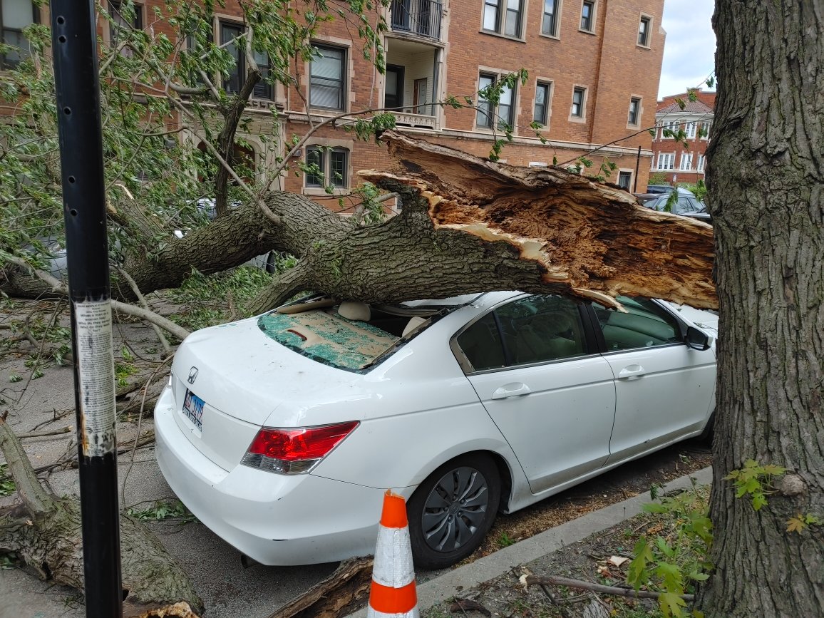 The windy city at work.