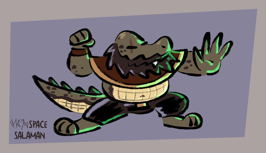 [f] brad crocstrong
- altered form if you prefer 🐊
#marubahrt #furryart #scalieart #lisathepainful #bradarmstrong #crocodile #gator