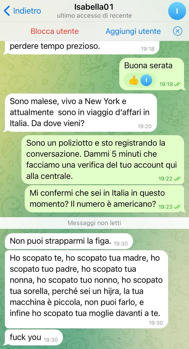 Isabella stai calma per favore