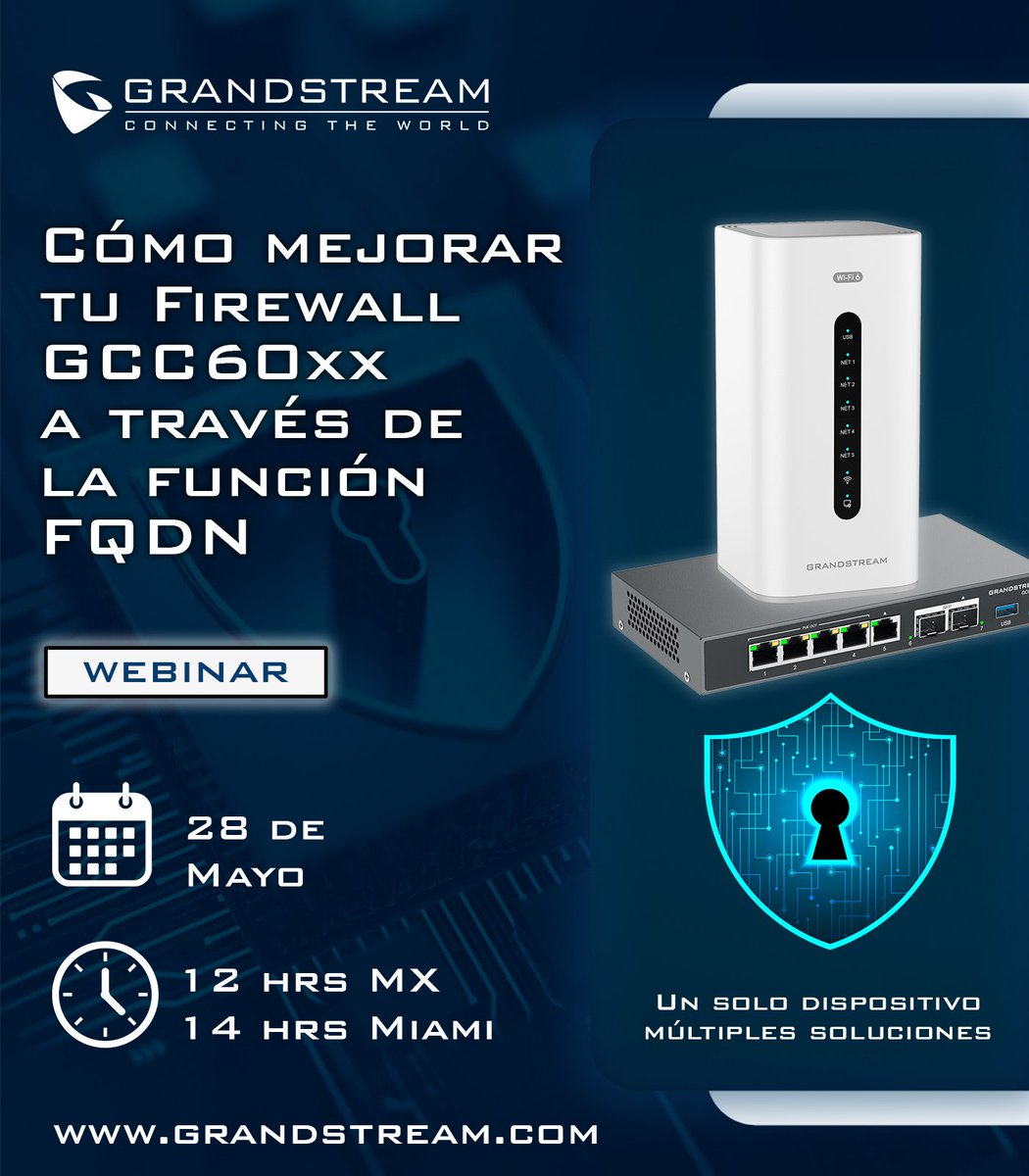 Aprende a usar los grupos FQDN en los equipos GCC60XX para optimizar tu firewall y permitir conexiones seguras a servicios confiables como Google, Apple o bancos, sin comprometer la seguridad. 

Regístrate: hubs.la/Q03n8-vP0