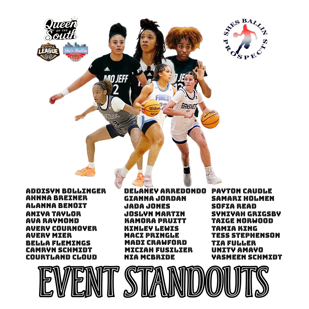 SBProspects (@sbprospects) on Twitter photo Standouts from #QueenOfTheSouth:
<a href="/SAFinestbball/">SA Finest Basketball</a> <a href="/TeamMoJeff/">Team Moriah Jefferson</a> <a href="/IFNGUAA/">IFNGUAA</a> #SBProspects Standouts from #QueenOfTheSouth:
<a href="/SAFinestbball/">SA Finest Basketball</a> <a href="/TeamMoJeff/">Team Moriah Jefferson</a> <a href="/IFNGUAA/">IFNGUAA</a> #SBProspects