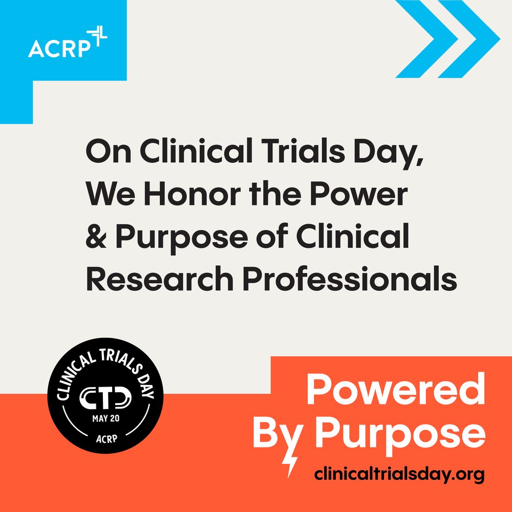 Theravance Biopharma (@theravancebio) on Twitter photo Today we celebrate #ClinicalTrialsDay!
Thank you to the researchers, participants, and caregivers who make clinical progress possible. Your dedication drives innovation and hope. #ClinicalTrialsDay #CTD2025 <a href="/ACRPDC/">ACRP - Assoc. of Clinical Research Profession</a> Today we celebrate #ClinicalTrialsDay!
Thank you to the researchers, participants, and caregivers who make clinical progress possible. Your dedication drives innovation and hope. #ClinicalTrialsDay #CTD2025 <a href="/ACRPDC/">ACRP - Assoc. of Clinical Research Profession</a>