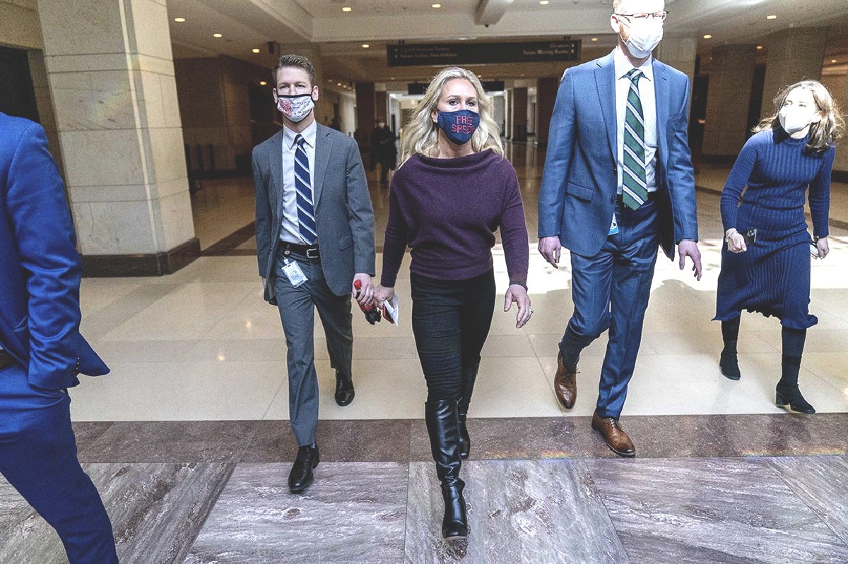 sweeneymcqueen's tweet image. In an interview with Chris Jansing, macho border czar Tom Homan justified charges against Rep. LaMonica McIver, claiming her actions at the ICE detention facility were &quot;unprofessional.&quot; 😮(Come on, Tom. #MarjorieTaylorGreene wearing jeggings to work is unprofessional.)