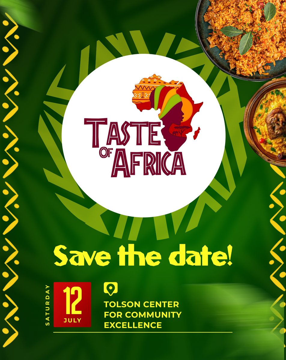TolsonCentro's tweet photo. 📢VENDORS WANTED!!! 📢We are excited to bring back our Taste of Africa Festival in collaboration with Kate's Kitchen, LLC! We are looking for food, art, clothing, and jewelry vendors for the event‼️ Register here 
https://t.co/cchKOQx38Y https://t.co/yQZtnLvk5P