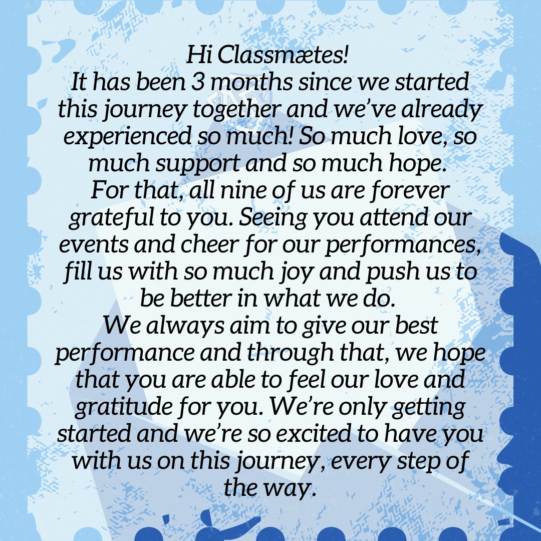[#TRAINEEAE_ECHO] MÆSSAGE

Hello Classmaetes!

Today, we celebrate not just the 3rd Monthsary of Trainee AE, but also the day our Classmaetes family began.

Through every step, your love and support have been our strength—and now, Trainee AE has a heartfelt message just for you.