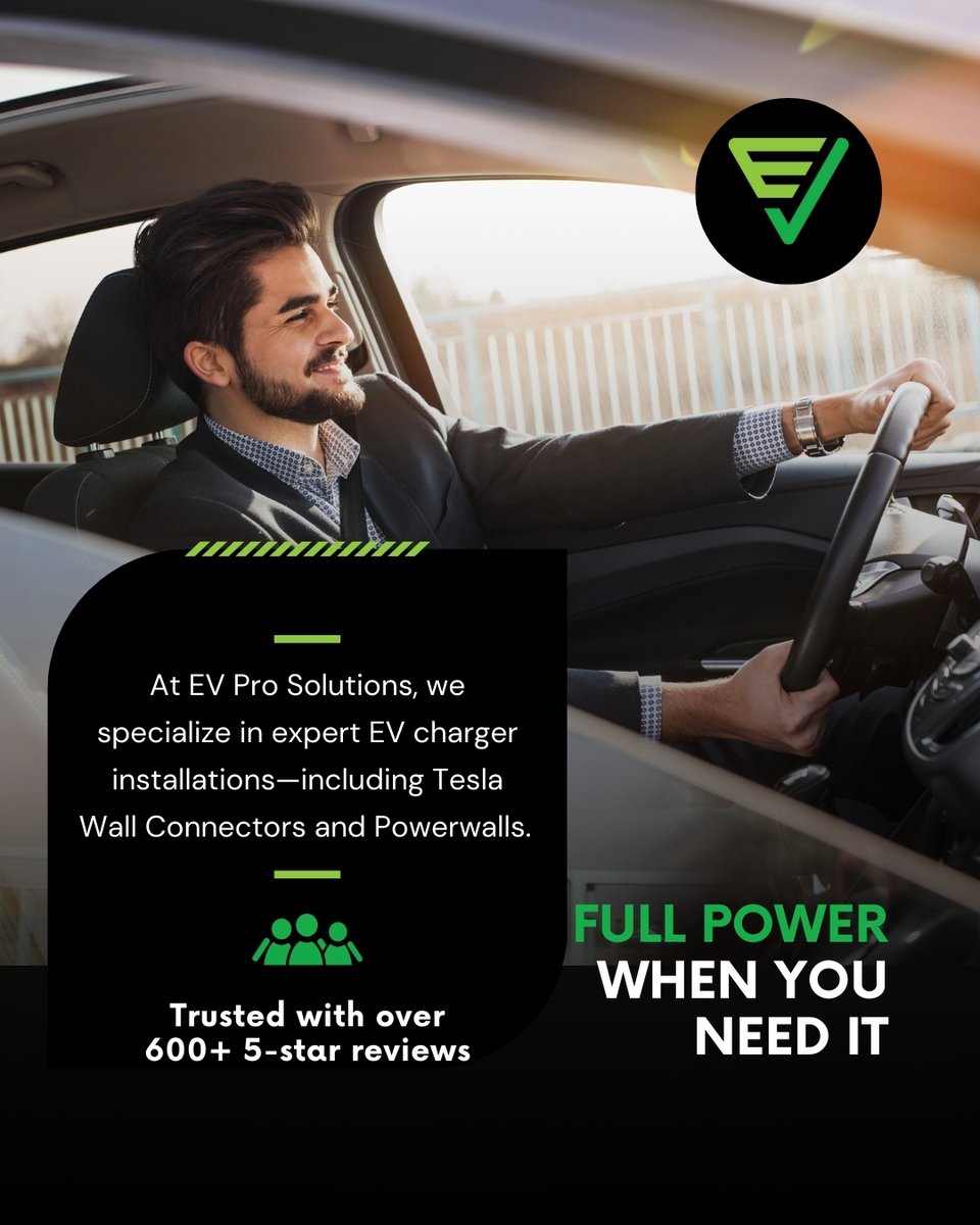 EVProSolutions's tweet photo. ⚡️ Power Up with Confidence ⚡️

Our certified team delivers reliable, efficient, and high-performance setups you can count on. Call EV Pro Solutions at (407) 801-3050 to schedule your estimate today!

#EVProSolutions #EVCharging #CertifiedInstallers #TeslaCharger #EVReady https://t.co/XmIAfAOjXR