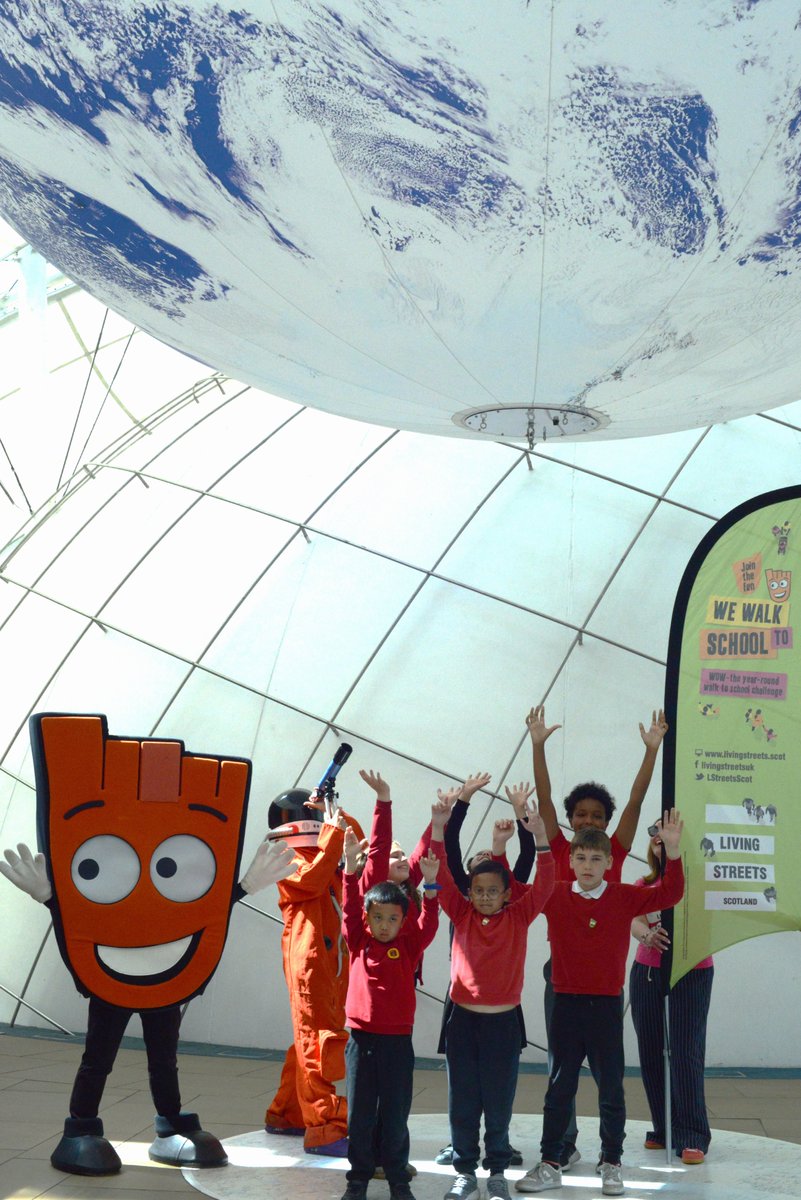 What a stellar start to #WalkToSchoolWeek we're having! 🌟Thank you so much to <a href="/royalmile_ps/">Royal Mile Primary</a>, <a href="/ourdynamicearth/">Dynamic Earth</a> and <a href="/Edinburgh_CC/">The City of Edinburgh Council</a> for helping us celebrate this celestial occasion with a spacewalk followed by a special visit to the Planetarium.  🪐🚀#TheGreatSpaceWalk