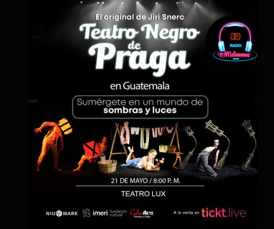 Melomanosgt's tweet photo. ¡Melómanos, prepárense para una noche de asombro total!

🎭 ¡El Teatro Negro de Praga llega a Guatemala!
Una sola función: 21 de mayo, 8PM, Teatro Lux.
Música, mímica, luz negra y magia visual.
🎟 Boletos en https://t.co/eS3dSqYcGg (Q35 de cargo)
#TeatroNegro #Guatemala https://t.co/7l4CIOSWcW