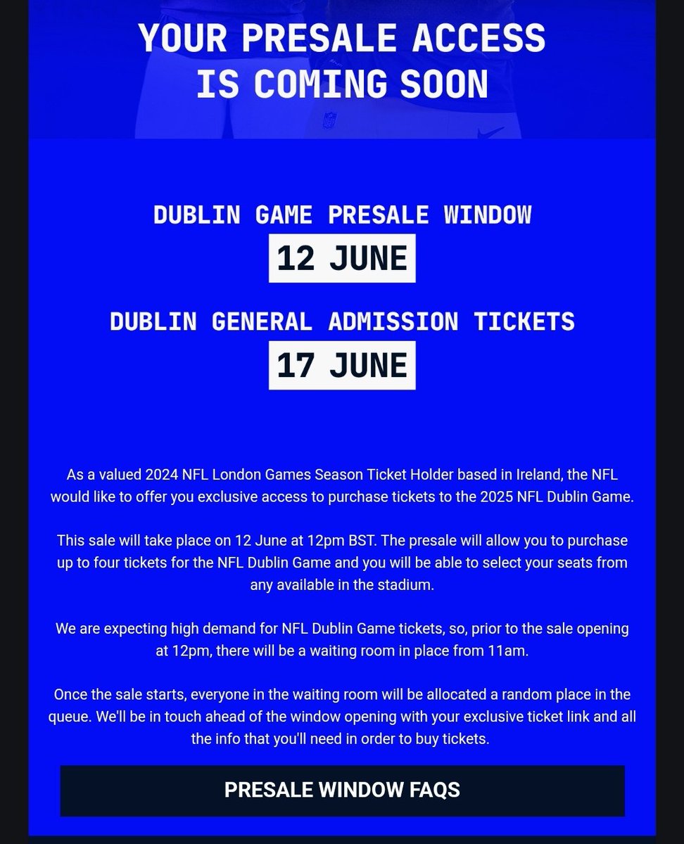 Anyone on here get this email? Won't be any tickets left for the rest of us 🤣