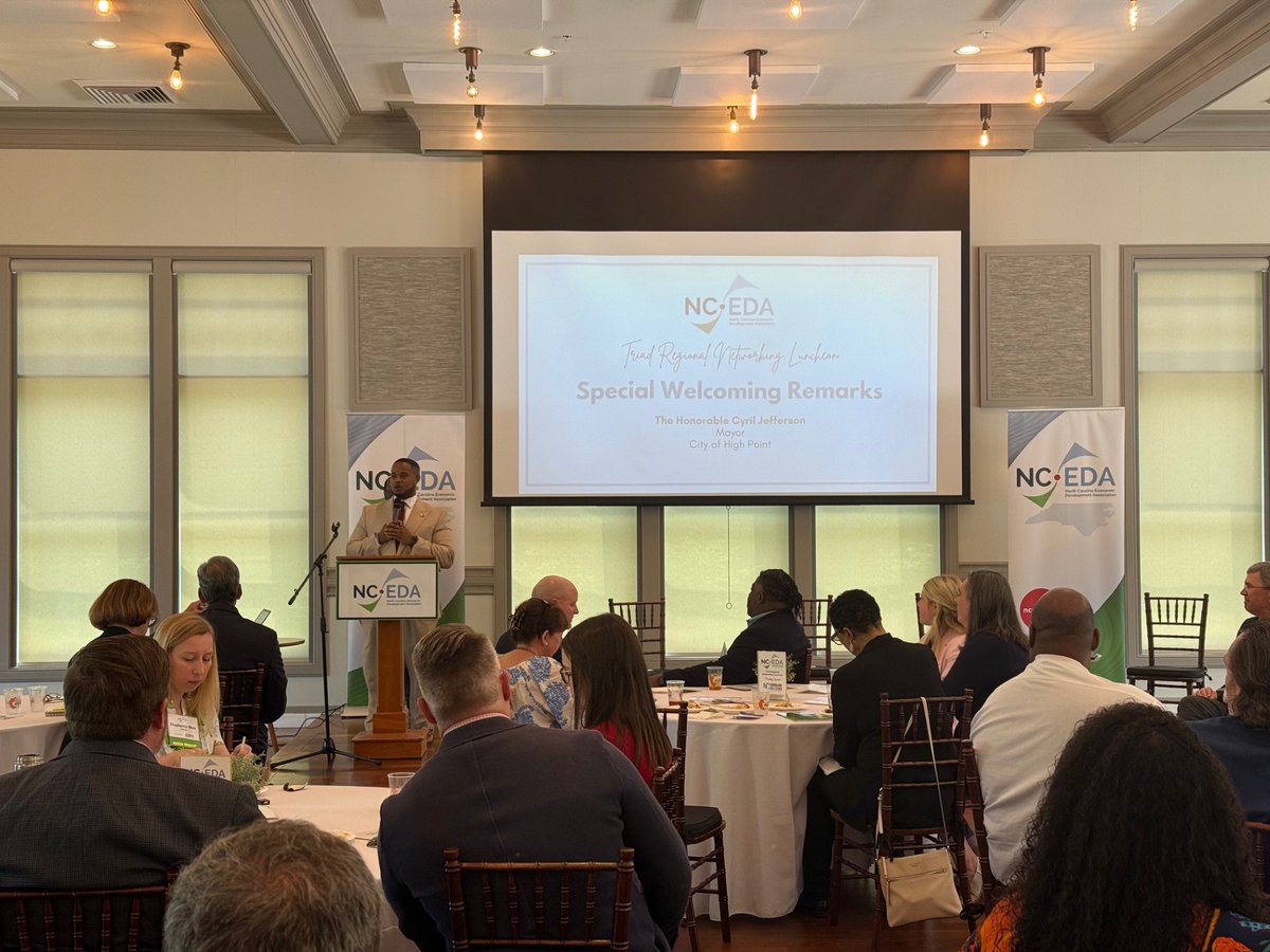 Today’s Triad Networking Luncheon in High Point, presented by the NC Carolina Core, brought together economic developers from across the region for a powerful conversation on regionalism and cross-border collaboration. #NCEDA #EconomicDevelopment