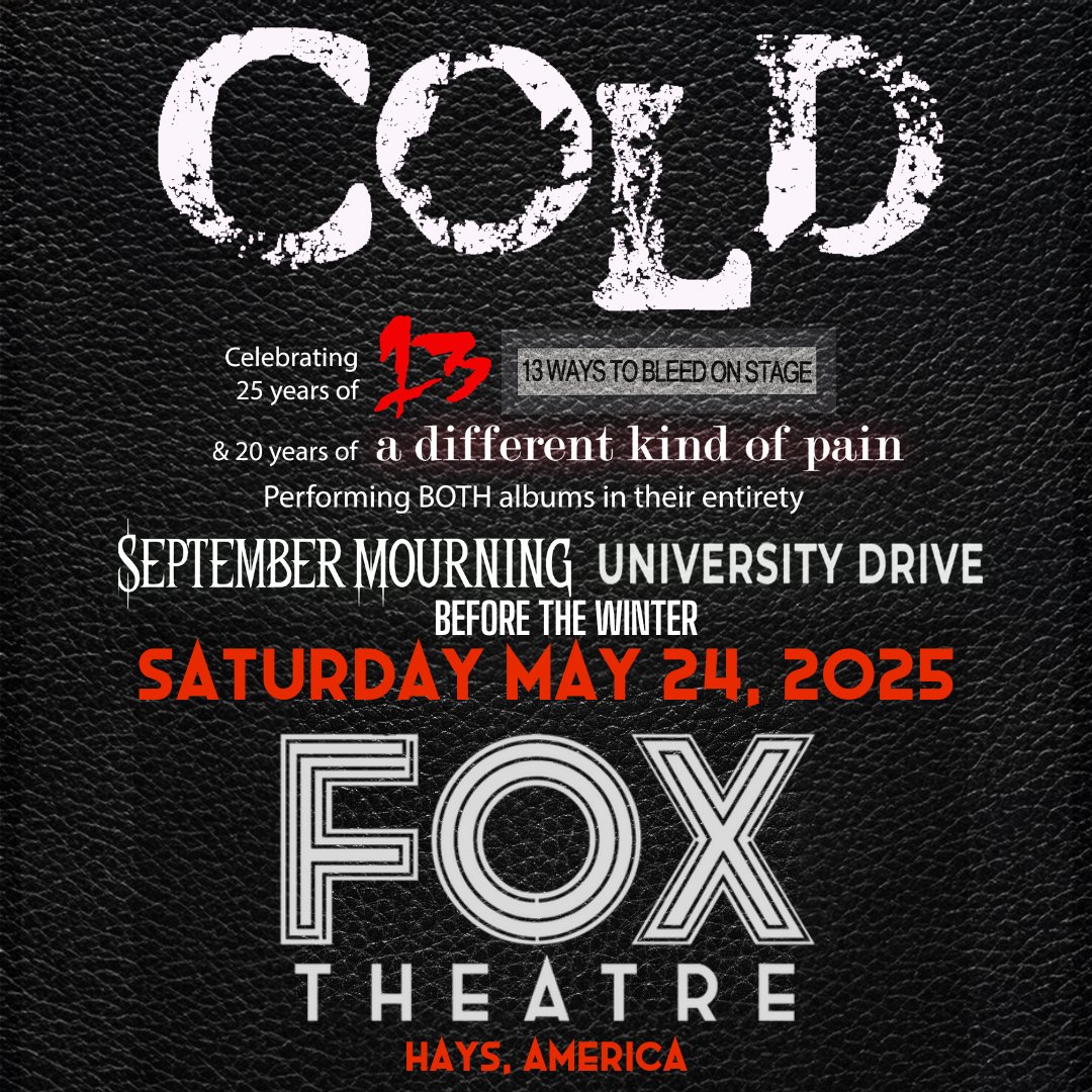 ROCK FANS! 4 days away! Get tickets and info at the link below

🤘🎟🦊

eventbrite.com/o/the-fox-thea…

<a href="/Cold/">COLD</a> <a href="/beforethewinter/">beforethewinter</a> #septembermourning #universitydrive