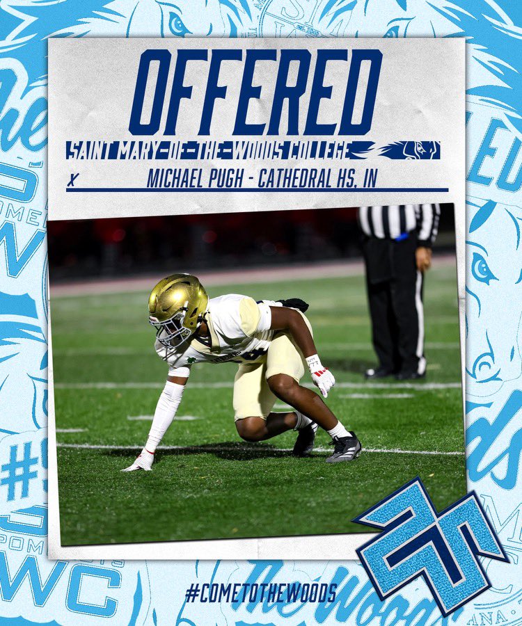 William Michael Pugh II (@michaelpugh24) on Twitter photo #AGTG After a great conversation with <a href="/CoachPowellSMWC/">Trey Powell</a> I’m Blessed to receive another offer from Saint Mary of the Woods College
<a href="/CoachABarth/">Coach Barth</a> <a href="/Coachpeebs/">Bill Peebles</a> <a href="/CathedralFBall/">Cathedral Football</a> #AGTG After a great conversation with <a href="/CoachPowellSMWC/">Trey Powell</a> I’m Blessed to receive another offer from Saint Mary of the Woods College
<a href="/CoachABarth/">Coach Barth</a> <a href="/Coachpeebs/">Bill Peebles</a> <a href="/CathedralFBall/">Cathedral Football</a>