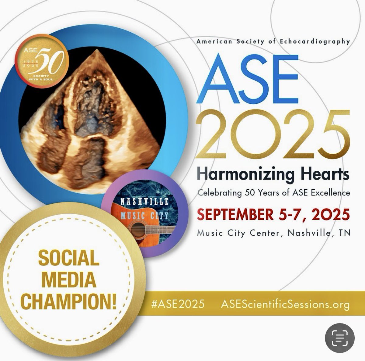 Echo for fellows (@bhaskararora_md) on Twitter photo Join me in Nashville Sept 5-7 for the 50th anniversary celebration of ASE scientific sessions.
<a href="/ASE360/">American Society of Echocardiography</a> <a href="/iamritu/">Ritu Thamman MD</a>
<a href="/CASivaram1/">Chittur Sivaram</a> #ACCFIT Join me in Nashville Sept 5-7 for the 50th anniversary celebration of ASE scientific sessions.
<a href="/ASE360/">American Society of Echocardiography</a> <a href="/iamritu/">Ritu Thamman MD</a>
<a href="/CASivaram1/">Chittur Sivaram</a> #ACCFIT