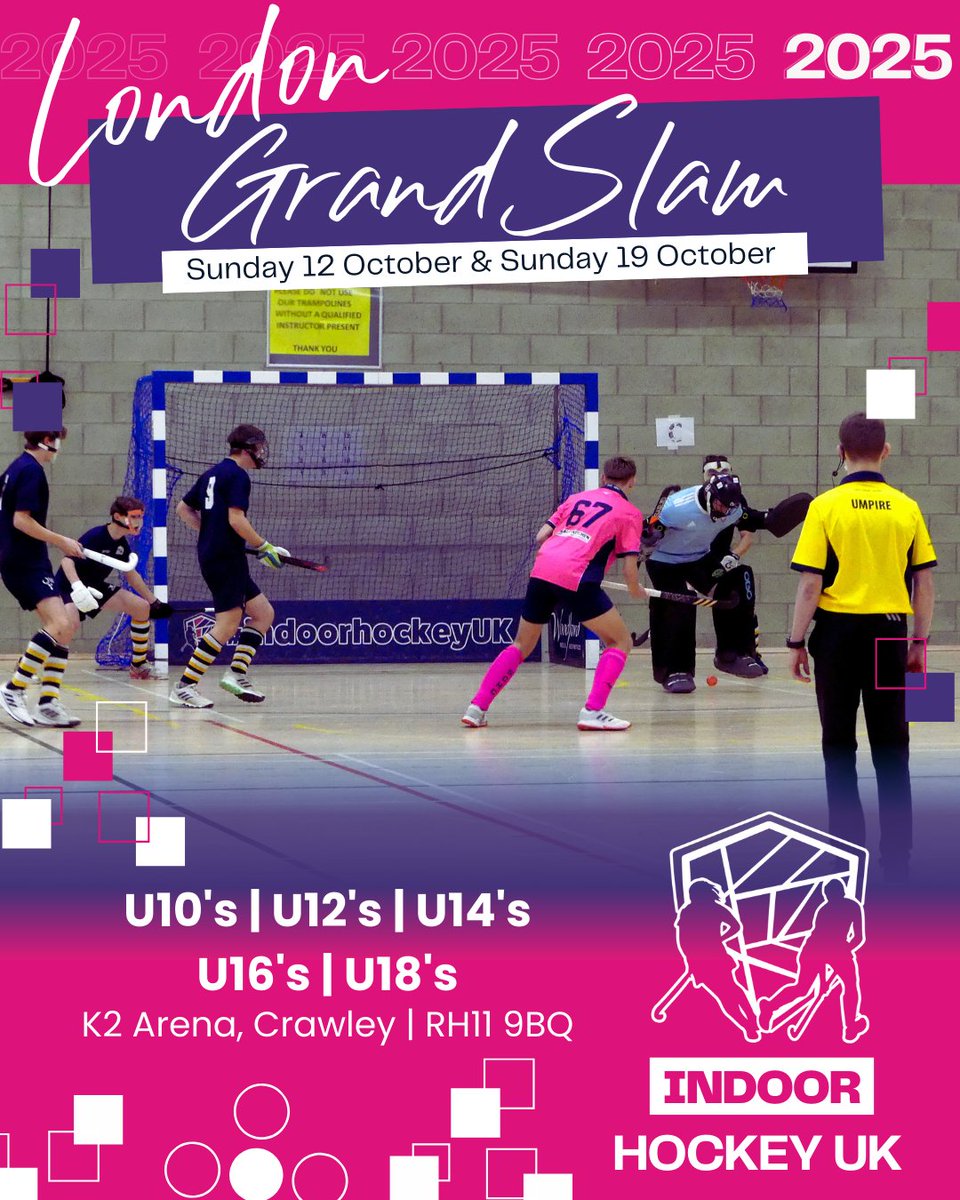 🎉Exciting news!! We're launching a second Grand Slam event! 🎉

This October we will be heading back to K2 Arena, for the London Grand Slam! Experience the thrill of indoor hockey

Full announcement on our website!

#indoorhockeyuk #LondonGrandSlam #moreindoor
