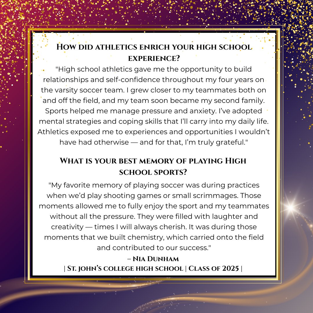 ✨🏅 Celebrating the 2025 DCSAA x United Bank Student-Athlete Scholarship Recipients! Nia Dunham! Huge thanks to <a href="/BankWithUnited/">United Bank</a>  for supporting the next generation leaders!