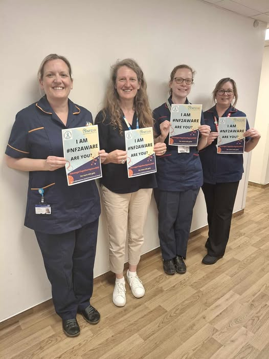 nf2biosolution1's tweet photo. Over to those wonderful people at the Addenbrookes NF2 clinic
We are #NF2Aware Are You
Join our campaign, print your poster and be #NF2Aware
Print your poster here>
https://t.co/EPDuEzjMa4
Send us a copy for our socials
#endNF2 #NF2awareness #NF2Schwannomatosis #schwannomatosis https://t.co/fQmT750x8Z