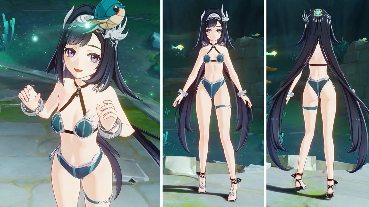 RenKamuiMods's tweet photo. First look at Lan Yan's bikini!
The cloth of the bikini top can be removed to leave just the frame ✨
#LanYan #Genshin #GenshinImpact #原神 #nudemod https://t.co/lEfVVrgWed