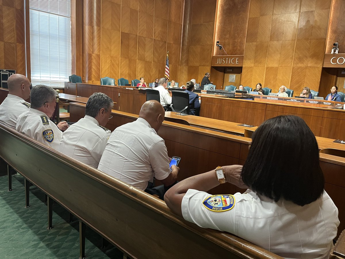 HFDChiefMunoz's tweet image. Here’s a couple photos from presenting at city council for next year’s budget. Our priorities will remain staffing, stations, and apparatus to keep us moving towards the world-class department I know we can become. Thanks to the command staff for their support.