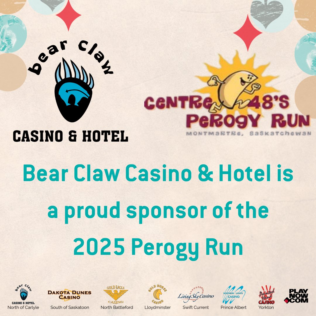 Tomorrow: 2025 Perogy Run in Montmartre! <a href="/BearClawCasino/">Bear Claw Casino</a> &amp; Hotel sponsors this event supporting Centre 48, which offers arts, culture, fitness &amp; music for rural residents.

More info: centre48.com/perogy-run

#witaskewin #sharingsuccess