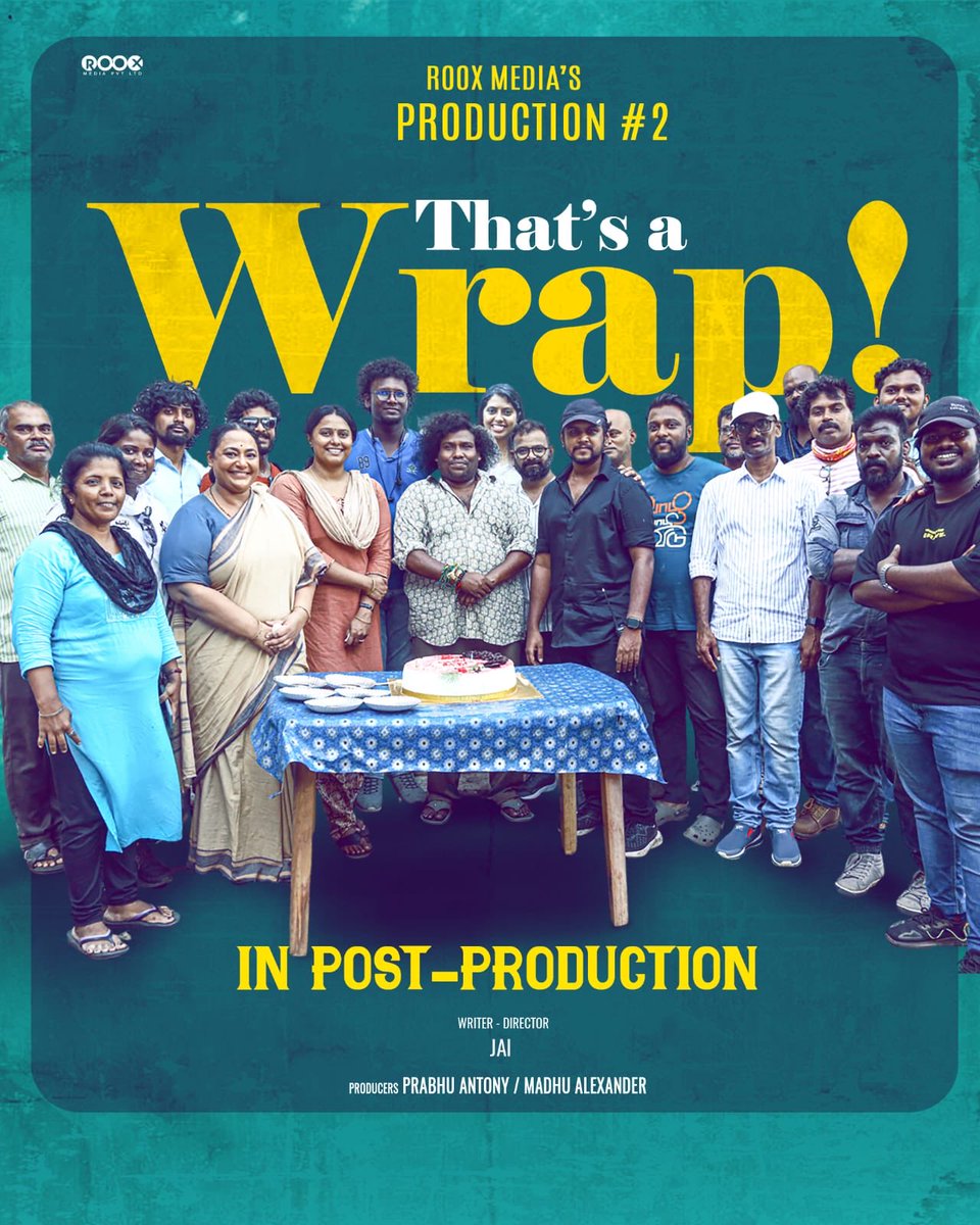 cinemascopetaml's tweet photo. And that’s a wrap on #RooxProductionNo2 starring the one and only @iYogiBabu! 

Big things on the way! 💥

@RooxWorld @madhualex @jaicolors @proyuvraaj https://t.co/6Sc1AV8e7T