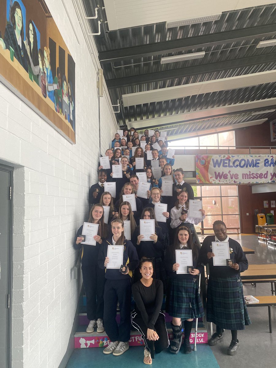Alanna Roche (@aroche__) on Twitter photo Beaming with pride at our 40 TY students who completed their Bronze Gaisce award and received their medals and certificates today.
What a privilege it has been to work with you this year. A huge well done on tremendous work 🥉⭐️📜👏🏽
<a href="/GaisceAward/">Gaisce - The President's Award</a> <a href="/Colaistebride/">Coláiste Bríde D22</a> <a href="/TYColaisteBride/">T.Y. Coláiste Bríde</a> Beaming with pride at our 40 TY students who completed their Bronze Gaisce award and received their medals and certificates today.
What a privilege it has been to work with you this year. A huge well done on tremendous work 🥉⭐️📜👏🏽
<a href="/GaisceAward/">Gaisce - The President's Award</a> <a href="/Colaistebride/">Coláiste Bríde D22</a> <a href="/TYColaisteBride/">T.Y. Coláiste Bríde</a>