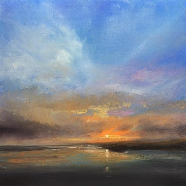 Sarah Jane Brown, contemporary  Welsh land and seascape painter #WomensArt