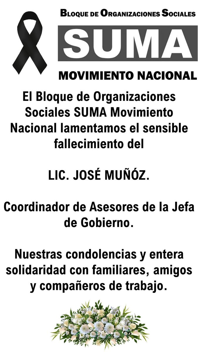 BOSSumaMN's tweet photo. Condenamos enérgicamente el cobarde crimen perpetrado en contra de la Mtra. Ximena Guzmán Cuevas y José Muñóz, Secretaria y Asesor de la Jefa de Gobierno @ClaraBrugadaM

Nuestras condolencias y solidaridad con familiares y amigos.

EXIGIMOS LA DETENCIÓN DE LOS RESPONSABLES. https://t.co/Fiuhu0YNOZ
