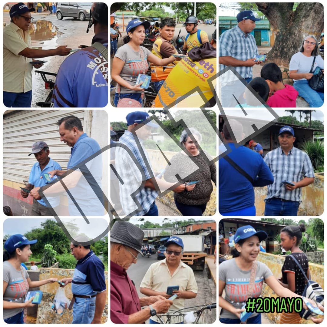 guayanaFV's tweet photo. ¡UPATA..UPATA..UPATA! el candidato a Gobernador César Ramírez y los candidatos a la AN y al Consejo Legislativo del edo Bolívar activos en "volanteo" para enseñar a votar por el ¡𝘾𝘼𝙈𝘽𝙄𝙊 y 𝙍𝙀𝙉𝙊𝙑𝘼𝘾𝙄𝙊𝙉!
La gente repite «queremos cambio democrático y electoral» #20May https://t.co/0ru2JErjSb