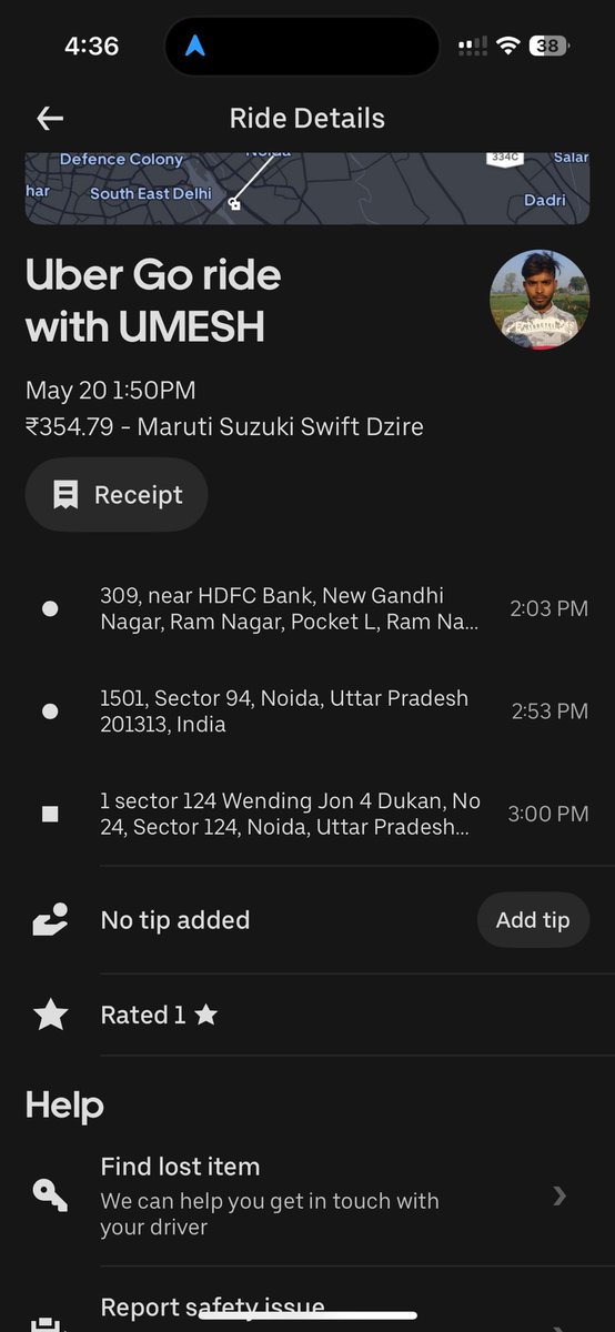 gogia_akshita's tweet photo. No one should feel unsafe in a cab. Not me. Not my sister. Not anyone.
Attaching all the necessary details for quicker and stricter actions: driver’s photo and ride details
#UberIndia #PassengerSafety #Noida #Ghaziabad #WomenSafety #UberSecurity https://t.co/CNgNoDHn4Z