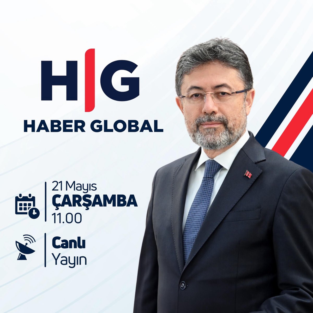 Yarın <a href="/HaberGlobal/">Haber Global</a> Canlı Yayını’nda Bakanlığımızın gündemini değerlendireceğiz. 

🗓️ 21 Mayıs Çarşamba 
⏰ 11.00
📺 Haber Global