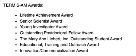 TERMIS-AM SYIS (@syistermis) on Twitter photo Submit your nominations for the 2025 TERMIS-AM Awards by May 29! Please send all submissions to swilburn@termis.org. Submit your nominations for the 2025 TERMIS-AM Awards by May 29! Please send all submissions to swilburn@termis.org.