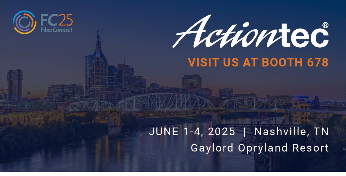 Join us at Fiber Connect 2025 in Nashville, TN from June 1-4! Be sure to stop by booth #678 to see our broadband and wireless solutions.
#FC25 #broadband #telecom
