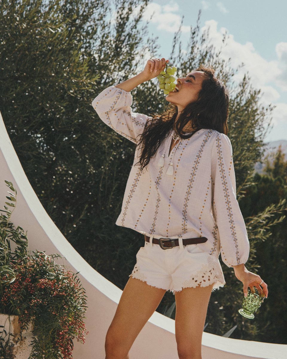 Fresh, effortless, and summer-ready—white denim and easy layers. #LuckyBrand