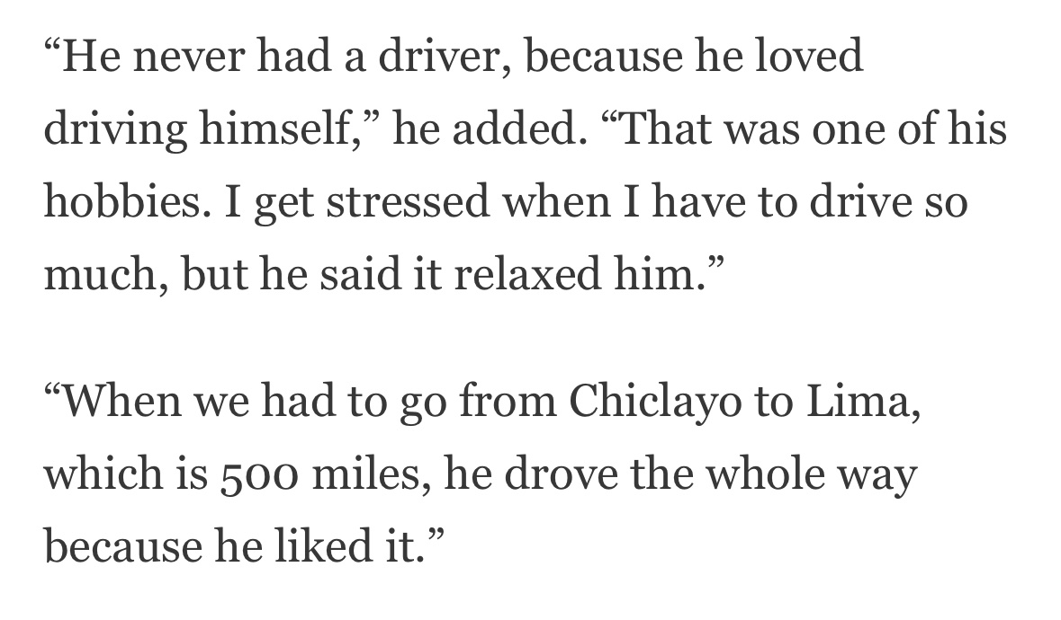 A little bittersweet to think that he’ll basically never drive himself anywhere from now on