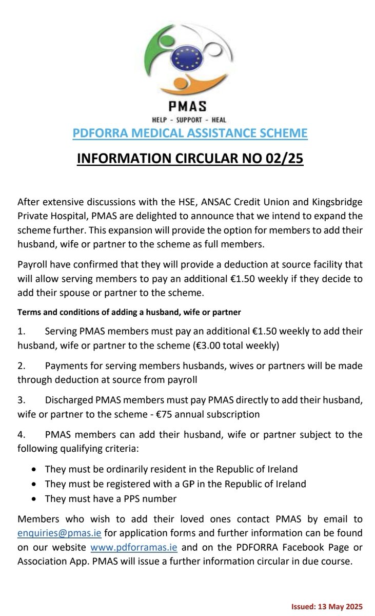 PMAS - PDFORRA Medical Assistance Scheme tweet media