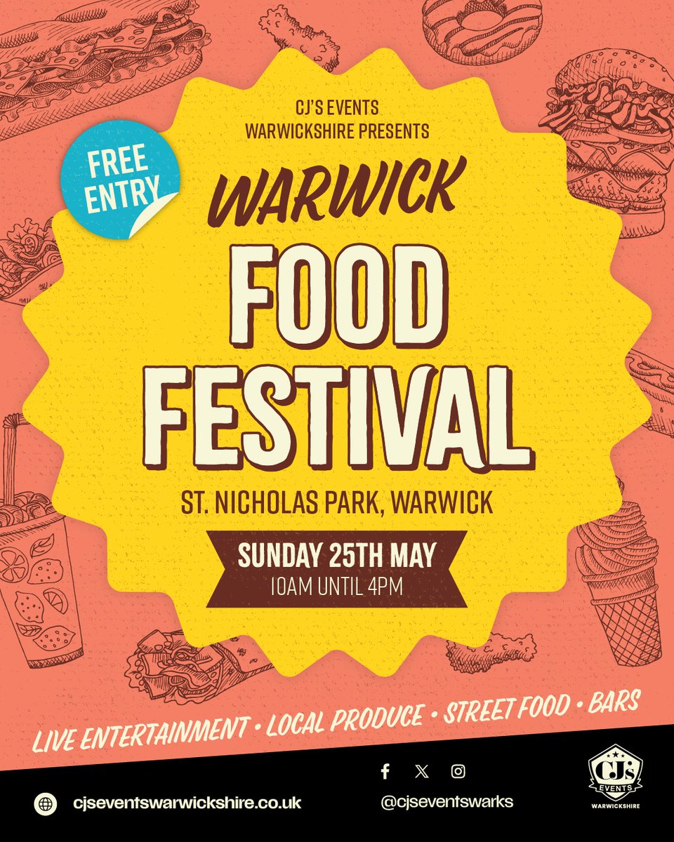 Heading to Warwick Food Festival this Sunday in St Nicholas Park? 

If you're driving, please use Myton Fields car park, or you can pre-book your parking at Warwick School using this link: orlo.uk/XmjG3
