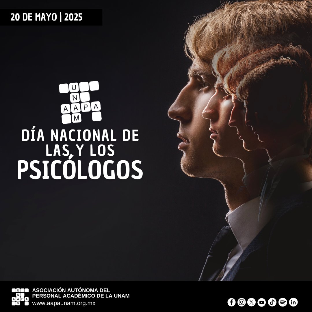 Hoy reconocemos a quienes acompañan, comprenden y cuidan la salud mental con ética, sensibilidad y compromiso 🧠💬

#SomosAAPAUNAM #UNAM #DíaDelPsicólogo #SaludMental #Psicología #BienestarEmocional