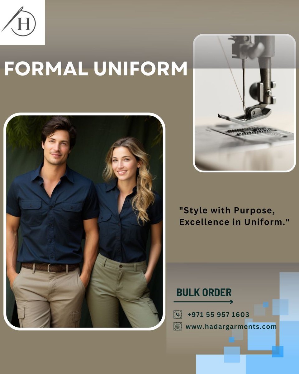hadargarments's tweet photo. Formal Uniform – Elegance Meets Professionalism 
Upgrade your team's appearance with our premium formal uniforms, crafted for comfort, confidence, and class.
#FormalUniform #CorporateStyle #OfficeWear #TeamLook #ProfessionalApparel https://t.co/3Ikf9xJK5o