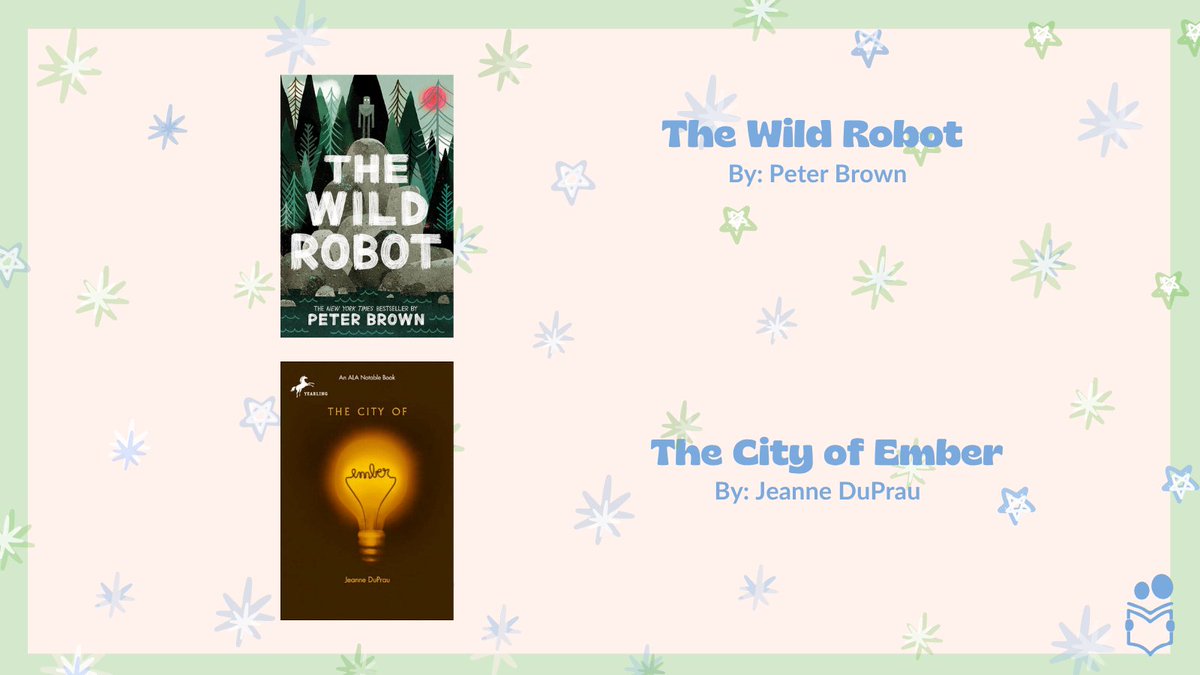Looking for a summer read? Check out our May Book Recommendations📚

➡️The Wild Robot by Peter Brown 
➡️The City of Ember by Jeanne DuPrau 

#learningbuddiesnetwork #lbn #bookrecommendations