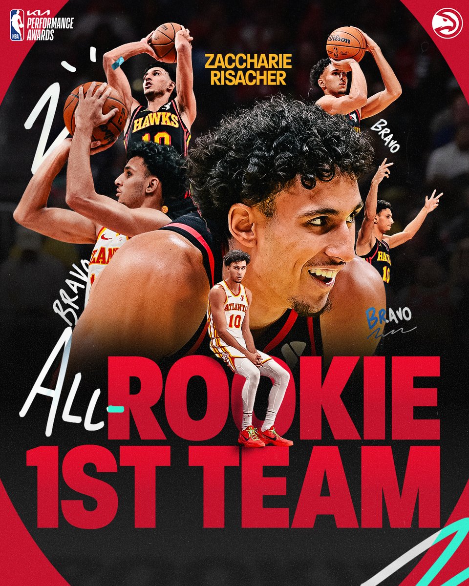 Atlanta Hawks (@atlhawks) on Twitter photo Best of the best ⭐️
<a href="/Zacch_10/">Zaccharie Risacher</a> has been named to the <a href="/Kia/">Kia America</a> NBA All-Rookie First Team! Best of the best ⭐️
<a href="/Zacch_10/">Zaccharie Risacher</a> has been named to the <a href="/Kia/">Kia America</a> NBA All-Rookie First Team!