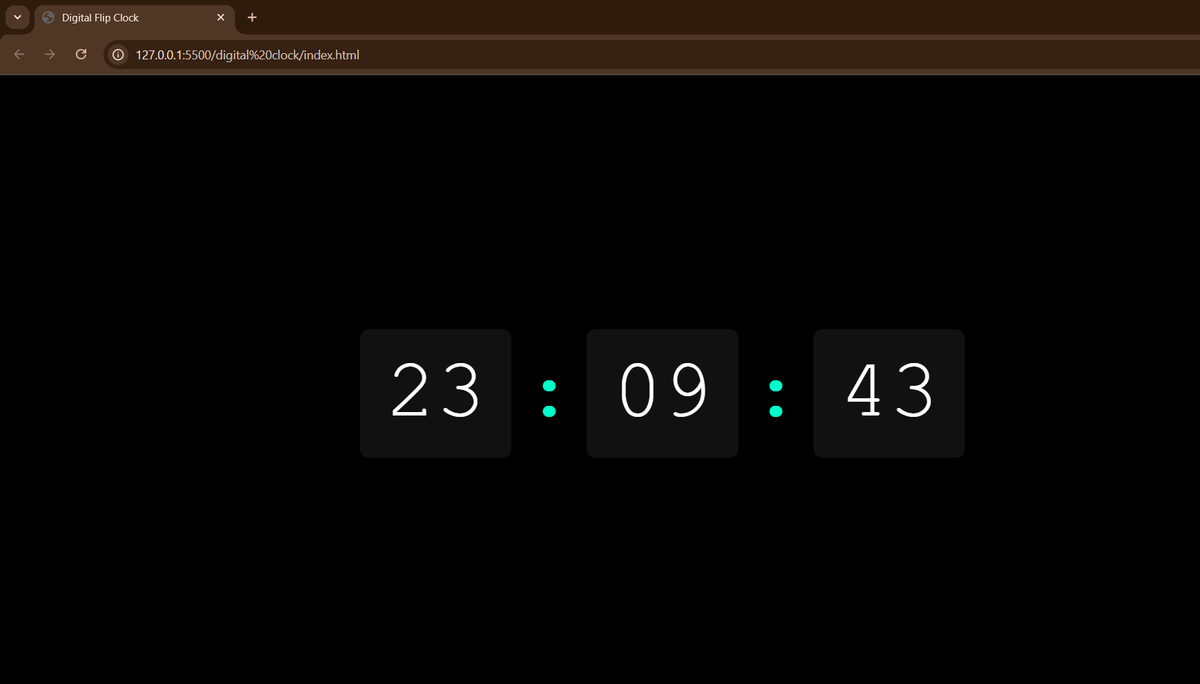 codewithafroj's tweet image. #30NitesOfCode Day 23 :
Today, I create a digital clock . I watched a tutorial on youtube, and make this simple digi clock.
Keep stay  consistent  is, sometime difficult.
.
.
.
Happy Coding !!! 🌻