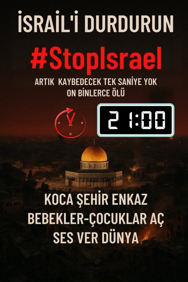 Saat 21:00
#StopIsrael
Fuck İsrail.
