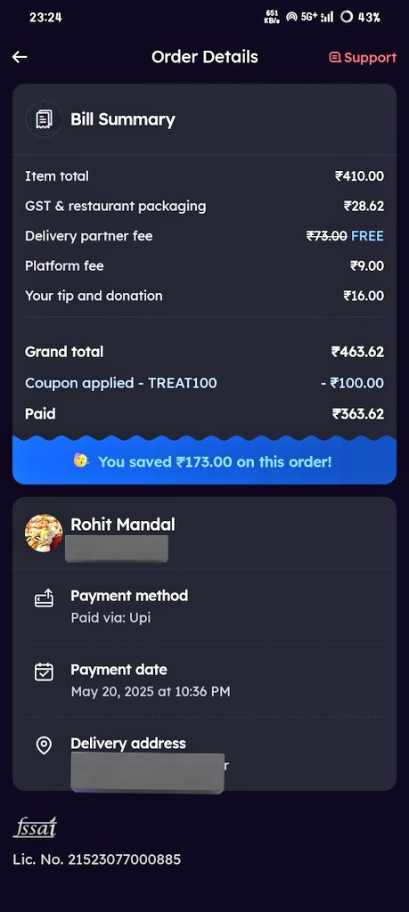 Rohit_m2003's tweet photo. This is certainly disappointing to see this kind of delay i have ordered my food at 10:35 and still not received. It was supposed to be reached by 11:05 but still not received it and it might take 20 more minutes to reach my home. Now i have to eat cold food  thanks Zomato😠🙏🏻 https://t.co/mraU2Kx9Vp