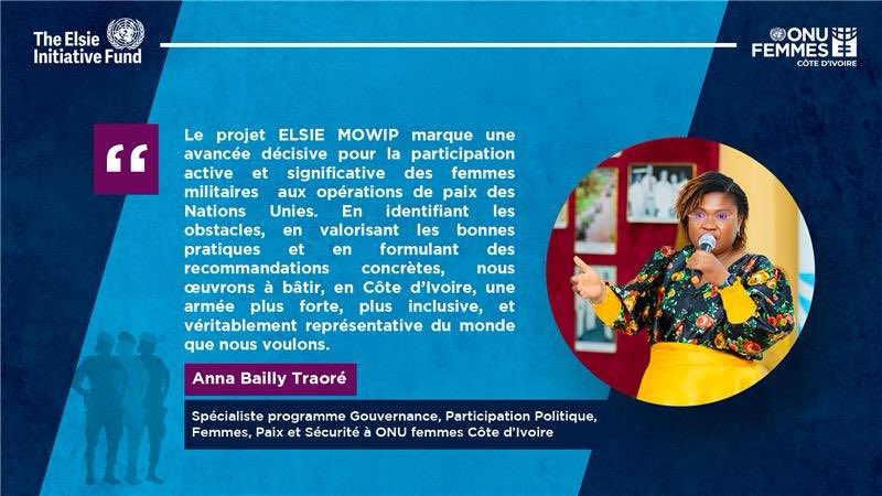 onufemmesCIV's tweet image. . #FemmesPaixSécurité #ONU #ParitéEnUniforme #OMP #Elsie