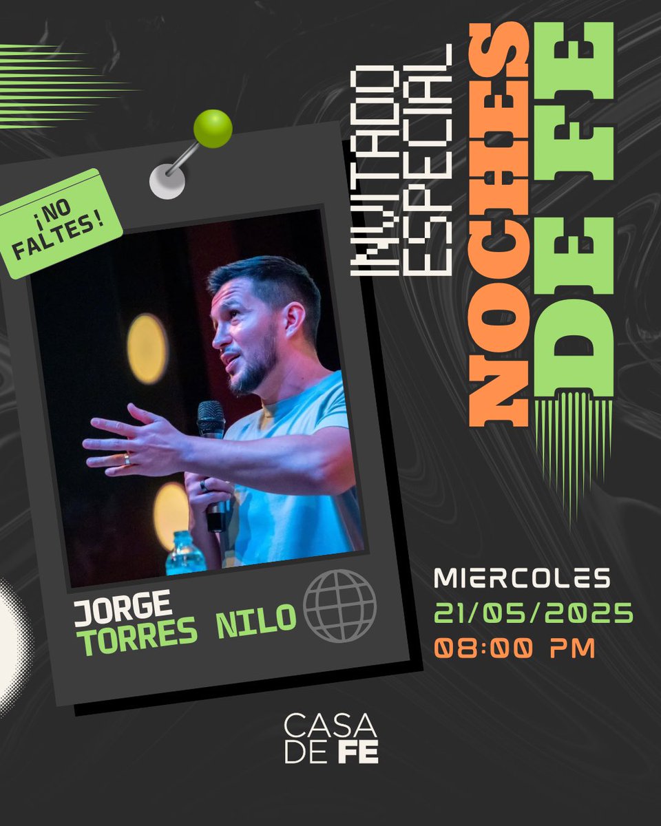 cdfemty's tweet photo. ¡No te pierdas nuestra Experiencia de NOCHES DE FE!

¡Tendremos un tiempo donde nuestro pastor estará acompañado de Jorge @torresnilo y nos guiará en una conversación que seguro será de muchísima bendición a nuestras vidas.

¡Trae a toda tu familia e invita a todos tus amigos! https://t.co/iRIZ7L3bAn
