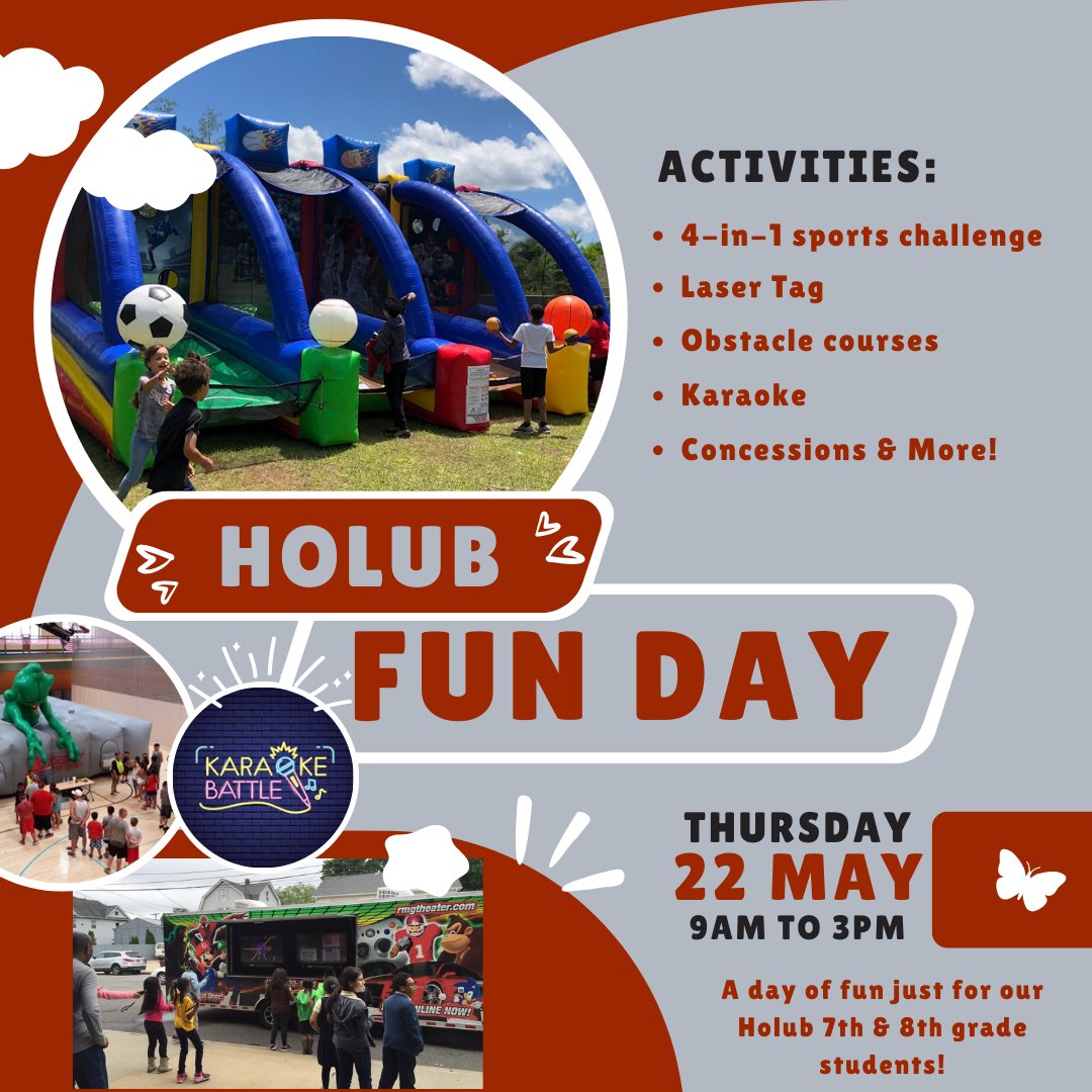 For our Holub students who worked hard this year, you deserve the "Fun Day" we have planned for you on Thursday!  #HolubProud
