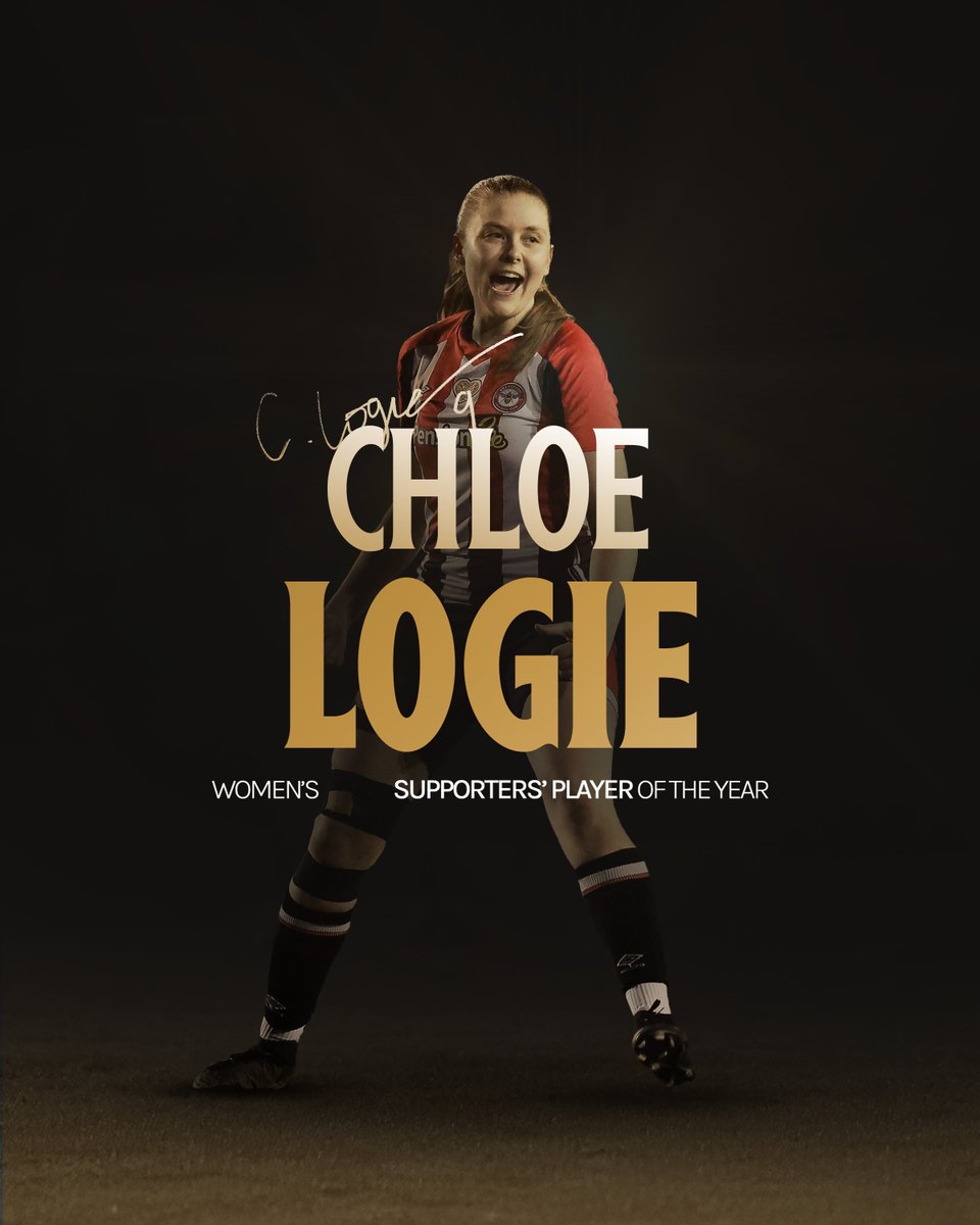 Chloe Logie has been chosen by you as the Brentford Women Supporters’ Player of the Year 🏆

#BrentfordFCW | #BrentfordFC
