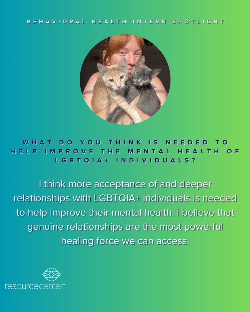 Parker is here to uplift, support, and learn with the community. Her heart is her superpower.

This Mental Health Awareness Month, we honor Parker’s deep commitment to connection, care, and queer-affirming mental health.
#LGBTQMentalHealth #InternHighlight #ResourceCenterDallas