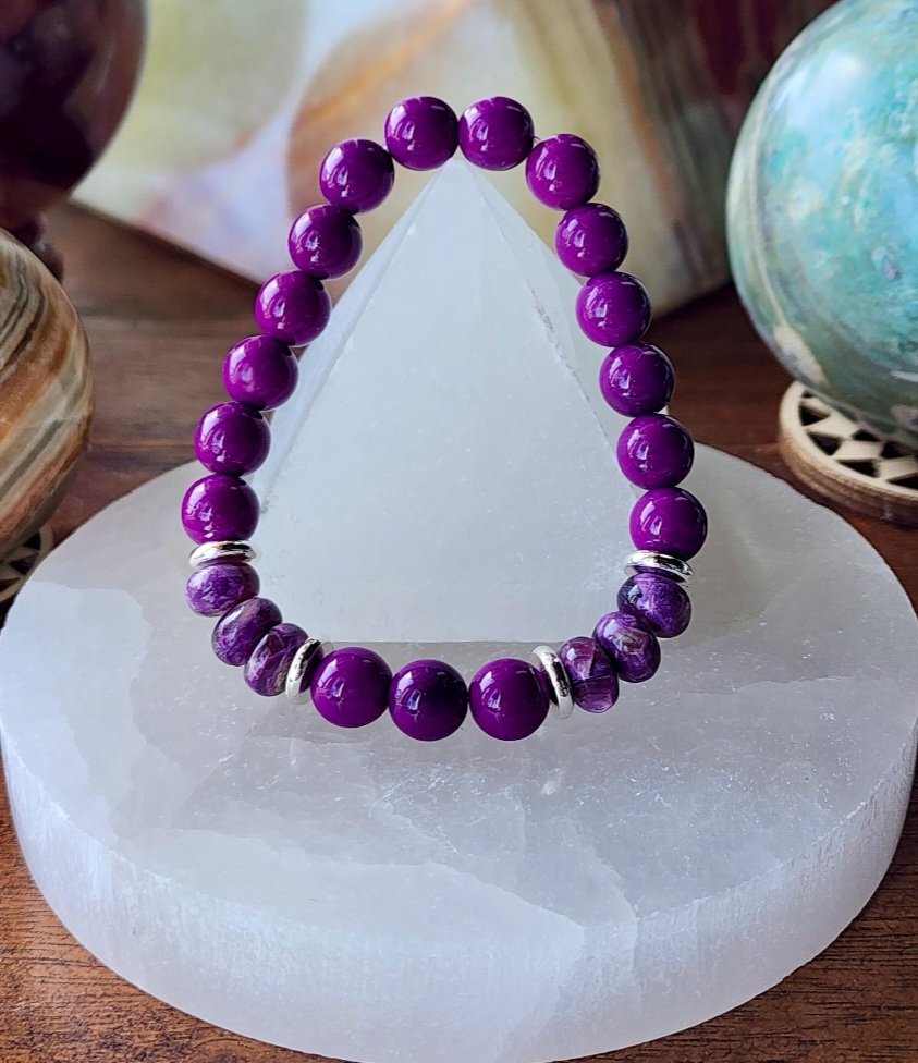 Bracelets4HopeD's tweet photo. 🌸 May is Lupus Awareness Month 🌸

As someone recently diagnosed with lupus, I wanted to create something meaningful to raise awareness and support those affected by this insidious disease. 

I designed my lupus awareness bracelet featuring beautiful rain flower jade and violet muscovite. I chose these stones to bring serenity, strength, protection, inner peace, and resilience into the life of a lupus warrior — qualities we need on this journey.

Join me in spreading awareness and hope. Every small step makes a difference. 💜

https://t.co/YR7EfUunxF

#LupusAwareness #LupusWarrior #LupusFighter #WearPurple #Invisibleillness
