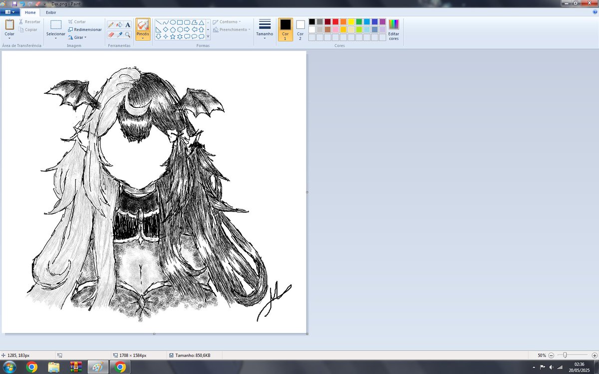 desenho da <a href="/Daxlian/">Daxlian 🦇🍷</a> que fiz no paint 😃
Valorizem artistas de paint, fml